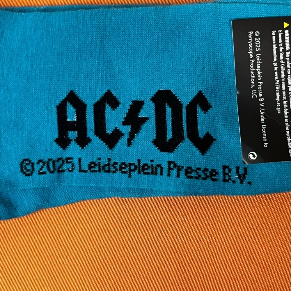 5/$20 AC/DC Men's Blue Socks - Picture 5 of 6